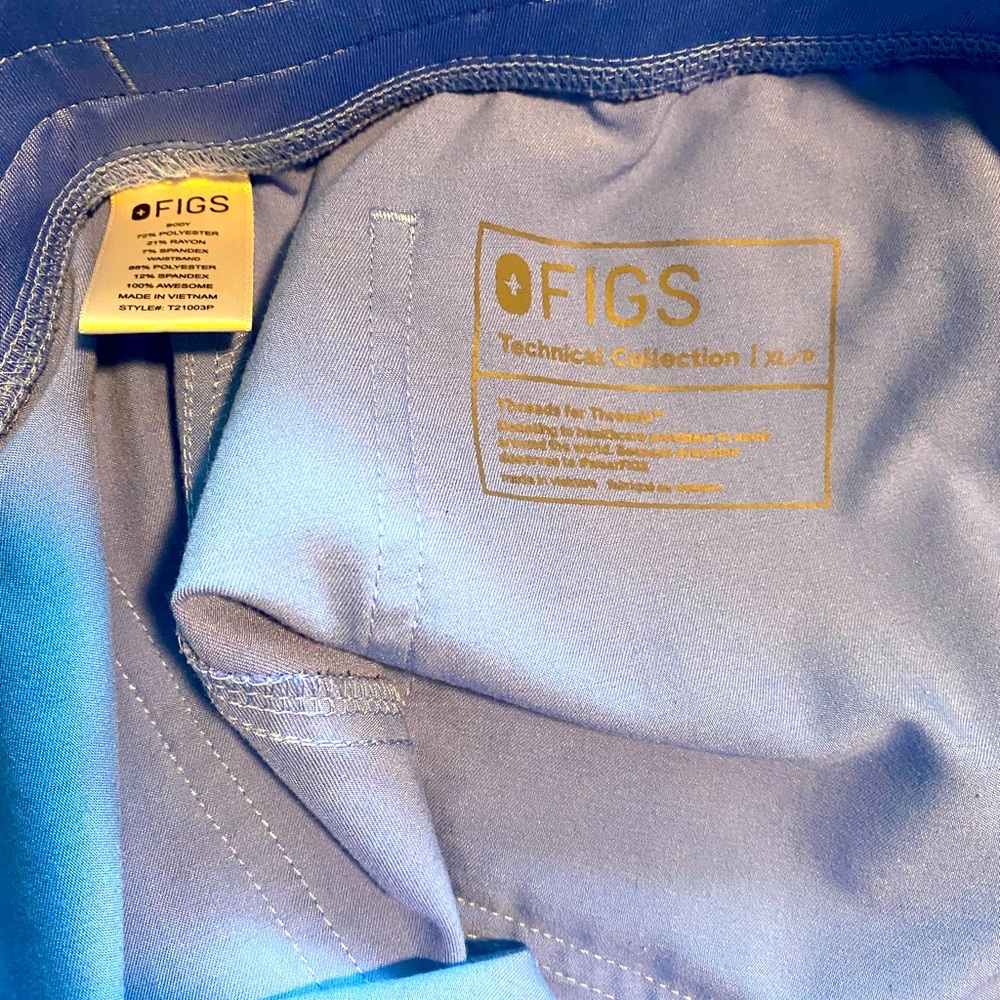 Figs CEIL BLUE Petite XL scrub pants